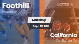 Matchup: Foothill vs. California  2016