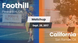 Matchup: Foothill vs. California  2017