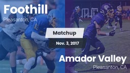 Matchup: Foothill vs. Amador Valley  2016