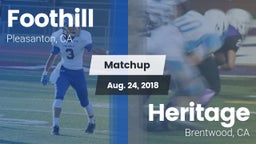 Matchup: Foothill vs. Heritage  2018
