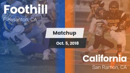 Matchup: Foothill vs. California  2018