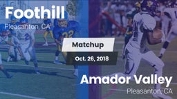 Matchup: Foothill vs. Amador Valley  2018
