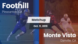 Matchup: Foothill vs. Monte Vista  2019