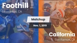 Matchup: Foothill vs. California  2019