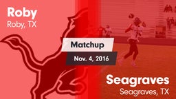 Matchup: Roby vs. Seagraves  2016