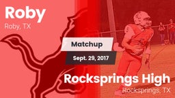 Matchup: Roby vs. Rocksprings High 2017