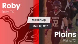 Matchup: Roby vs. Plains  2017