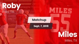 Matchup: Roby vs. Miles  2018