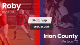 Matchup: Roby vs. Irion County  2018