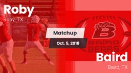 Matchup: Roby vs. Baird  2018