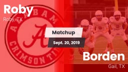 Matchup: Roby vs. Borden  2019