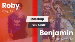 Matchup: Roby vs. Benjamin  2019