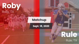 Matchup: Roby vs. Rule  2020