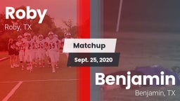 Matchup: Roby vs. Benjamin  2020