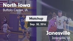 Matchup: North Iowa vs. Janesville  2016