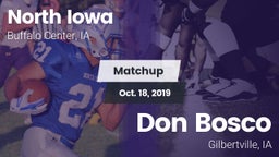 Matchup: North Iowa vs. Don Bosco  2019
