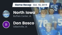 Recap: North Iowa  vs. Don Bosco  2019