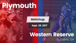 Matchup: Plymouth vs. Western Reserve  2017