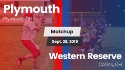 Matchup: Plymouth vs. Western Reserve  2018