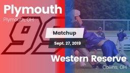 Matchup: Plymouth vs. Western Reserve  2019