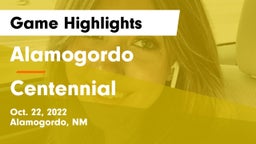 Alamogordo  vs Centennial  Game Highlights - Oct. 22, 2022