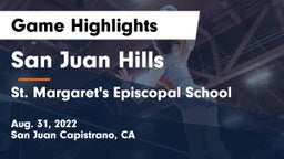 San Juan Hills  vs St. Margaret's Episcopal School Game Highlights - Aug. 31, 2022