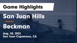 San Juan Hills  vs Beckman  Game Highlights - Aug. 30, 2022