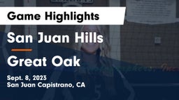 San Juan Hills  vs Great Oak Game Highlights - Sept. 8, 2023