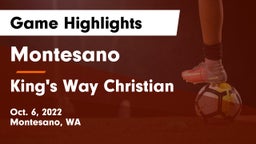Montesano  vs King's Way Christian  Game Highlights - Oct. 6, 2022