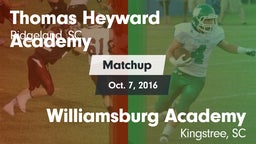 Matchup: Heyward Academy vs. Williamsburg Academy  2016