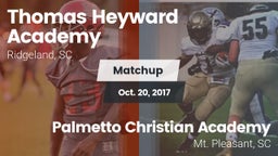 Matchup: Heyward Academy vs. Palmetto Christian Academy  2017