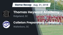 Recap: Thomas Heyward Academy  vs. Colleton Preparatory Academy 2018