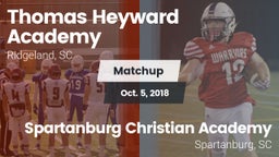 Matchup: Heyward Academy vs. Spartanburg Christian Academy  2018