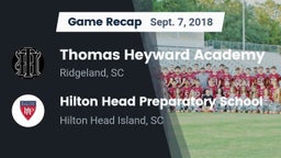 Recap: Thomas Heyward Academy  vs. Hilton Head Preparatory School 2018