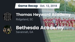 Recap: Thomas Heyward Academy  vs. Bethesda Academy 2018
