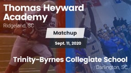 Matchup: Heyward Academy vs. Trinity-Byrnes Collegiate School 2020