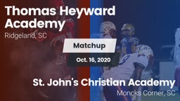Matchup: Heyward Academy vs. St. John's Christian Academy  2020