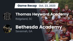 Recap: Thomas Heyward Academy  vs. Bethesda Academy 2020