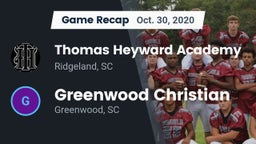 Recap: Thomas Heyward Academy  vs. Greenwood Christian  2020