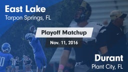 Matchup: East Lake  vs. Durant  2016