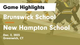 Brunswick School vs New Hampton School  Game Highlights - Dec. 2, 2023