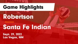 Robertson  vs Santa Fe Indian  Game Highlights - Sept. 29, 2022