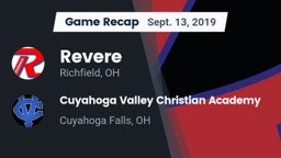 Recap: Revere  vs. Cuyahoga Valley Christian Academy  2019