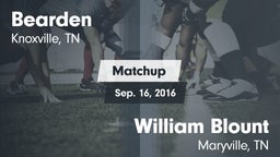 Matchup: Bearden vs. William Blount  2016