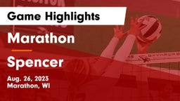 Marathon  vs Spencer  Game Highlights - Aug. 26, 2023