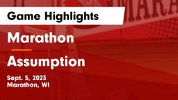 Marathon  vs Assumption Game Highlights - Sept. 5, 2023
