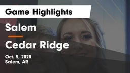 Salem  vs Cedar Ridge Game Highlights - Oct. 5, 2020