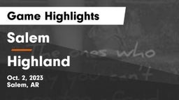 Salem  vs Highland  Game Highlights - Oct. 2, 2023