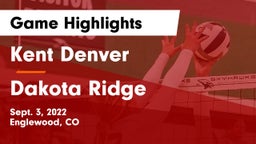 Kent Denver  vs Dakota Ridge  Game Highlights - Sept. 3, 2022