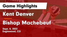 Kent Denver  vs Bishop Machebeuf Game Highlights - Sept. 8, 2022